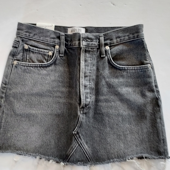 Agolde Dresses & Skirts - NEW Agolde Quinn Denim Jean Skirt Black Size 27 Jinx